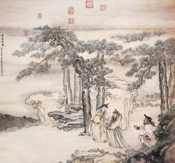 皇帝の助手 古い中国の墨 Oil Paintings